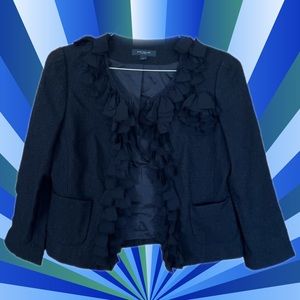 Ann Taylor Black Ruffled Jacket